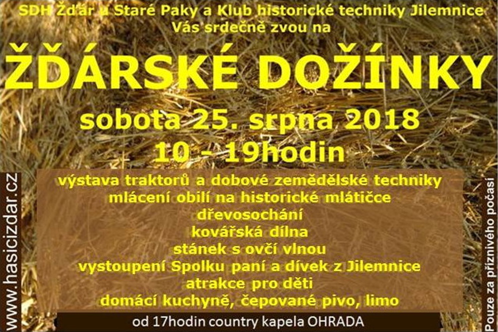 2018.08.25. Dožínky Žďár u Staré Paky